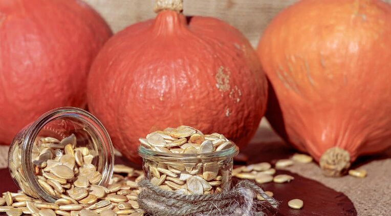 Síolta pumpkin ó seadáin